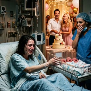 Ble//eding wife signs her C-section to save triplets while cruel husband turns off phone to cut cake with his first love. Returning, he freezes hearing a nurse: “She left 4 days ago, isn’t she home?”