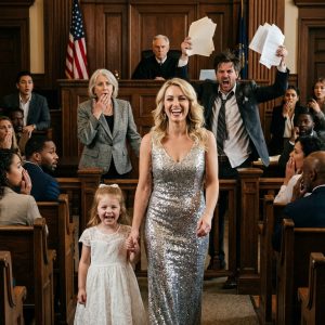 Ten minutes into our divorce hearing, my husband—a high-profile attorney—stood in a packed Atlanta courtroom, pointed at me, and demanded, “I want half of everything she owns.” My mother and sister actually applauded him. They thought they were about to watch me lose my $12 million company and my late father’s trust. I quietly handed my lawyer one sealed envelope. Thirty seconds later, the judge laughed… and my husband’s face turned white.